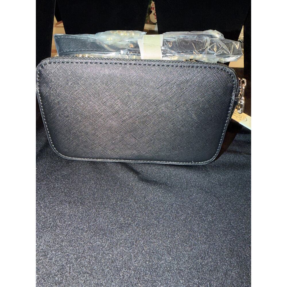 NWT Valentino Orlandi double strap Black Studded Camera Crossbody gold hardware - Picture 4 of 9